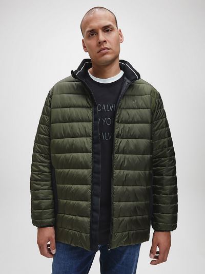 Calvin Klein Ruhák HU286248 | Calvin Klein Plus Size Lightweight Férfi Pufi Dzseki Sötét Olivazöld